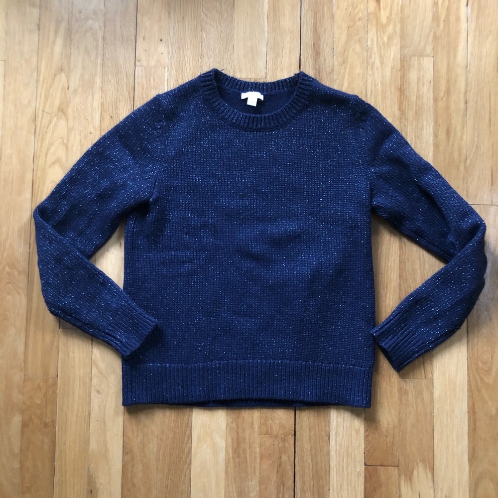 ✅🆕 GAP Dark Blue & Silver Crew Neck Sweater